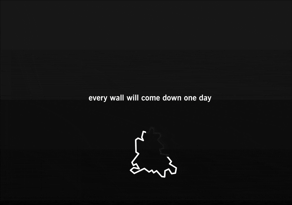 Rotating pictures of the Berlin Wall route